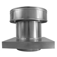 Model RBV - 6 - C4 - CMF - TP | Round Back Vent | 6" Diameter | " 4" Tall Collar | Curb Mount Flange | Tail Pipe - Active Ventilation Products