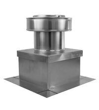 Static Vent 6" with Curb Mount Sub Base - Round Back Vent | 6" Diameter | 4" Tall Collar | 28 Sq. In. NFA - Active Ventilation Products