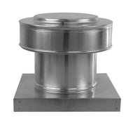 Static Vent 6" with Curb Mount Sub Base - Round Back Vent | 6" Diameter | 4" Tall Collar | 28 Sq. In. NFA - Active Ventilation Products