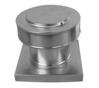 Static Vent 6" with Curb Mount Sub Base - Round Back Vent | 6" Diameter | 4" Tall Collar | 28 Sq. In. NFA - Active Ventilation Products