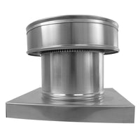 Static Vent 6" with Curb Mount Sub Base - Round Back Vent | 6" Diameter | 4" Tall Collar | 28 Sq. In. NFA - Active Ventilation Products