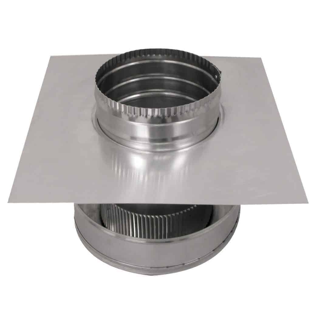 Model RBV-6-C4-TP | Round Back Vent |  6" Diameter | 4" Tall Collar  | Tail Pipe