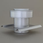 Round Back Roof Jack for SM-Rib Panel | 6" Diameter | 4" Tall Collar | Metal Roof
