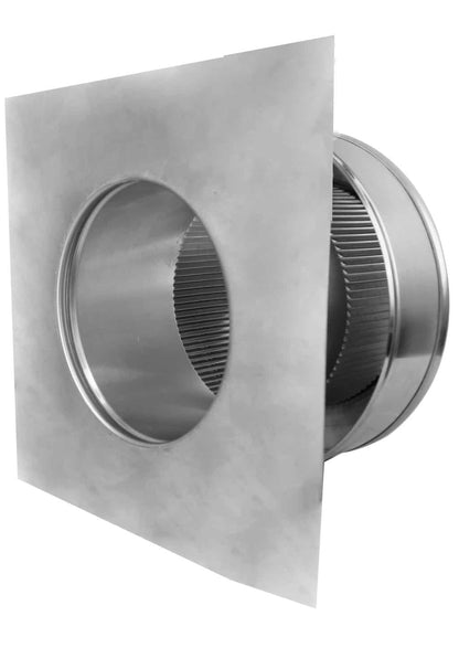 Model RBV-6-C4 | Round Back Roof Vent | 6" Diameter | 4" Tall Collar | Flat Flange | 28 Sq. In. NFA