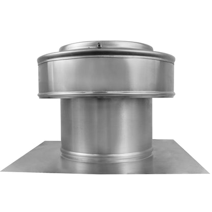 Model RBV-6-C4 | Round Back Roof Vent | 6" Diameter | 4" Tall Collar | Flat Flange | 28 Sq. In. NFA