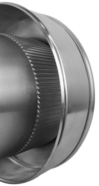 Static Vents - Round Back Roof Vent | 6" Diameter | 2" Tall Collar | Flat Flange | 28 Sq. In. NFA - Active Ventilation Products