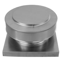 Model RBV - 7 - C2 - CMF - TP | Round Back Vent | 7" Diameter | " 2" Tall Collar | Curb Mount Flange | Tail Pipe - Active Ventilation Products