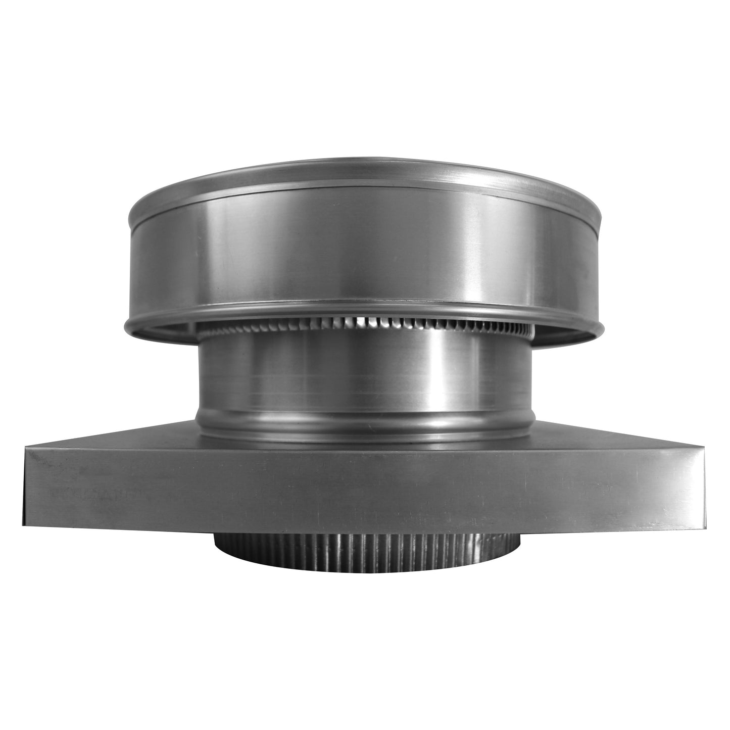 Model RBV-7-C2-CMF-TP | Round Back Vent  |  7" Diameter | " 2" Tall Collar  | Curb Mount Flange  |  Tail Pipe