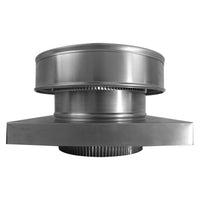Model RBV - 7 - C2 - CMF - TP | Round Back Vent | 7" Diameter | " 2" Tall Collar | Curb Mount Flange | Tail Pipe - Active Ventilation Products