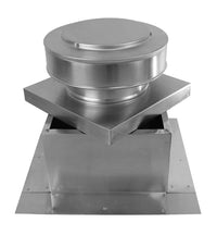 Static Vent 7" with Curb Mount Sub Base - Round Back Vent | 7" Diameter | 2" Tall Collar | 38 Sq. In. NFA - Active Ventilation Products