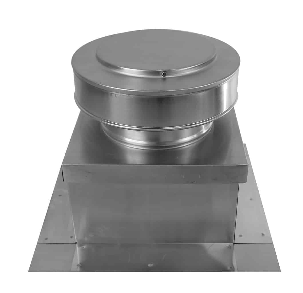 Model RBV-7-C2-CMF | Round Back Static Vent |  7" Diameter | 2" Tall Collar  |  38 Sq. In. NFA