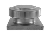 Static Vent 7" with Curb Mount Sub Base - Round Back Vent | 7" Diameter | 2" Tall Collar | 38 Sq. In. NFA - Active Ventilation Products