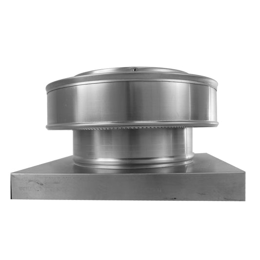 Static Vent with Curb Mount Sub Base - Round Back Vent |  7" Diameter | 2" Tall Collar  |  38 Sq. In. NFA