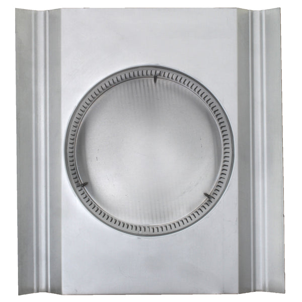 Round Back Roof Vent for SM-Rib Panel | 7" Diameter | 2" Tall Collar | Metal Roof | 38 Sq. In. NFA | Bottom View