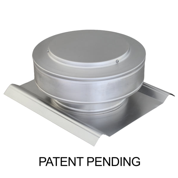 Round Back Roof Vent for SM-Rib Panel | 7" Diameter | 2" Tall Collar | Metal Roof | 38 Sq. In. NFA | Angle View