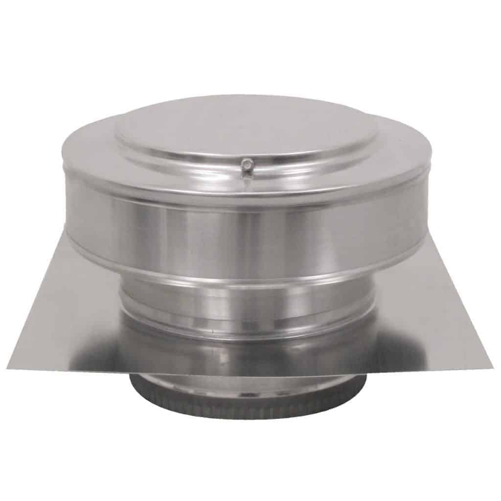 Model RBV-7-C2-TP | Round Back Vent |  7" Diameter | 2" Tall Collar  | Tail Pipe