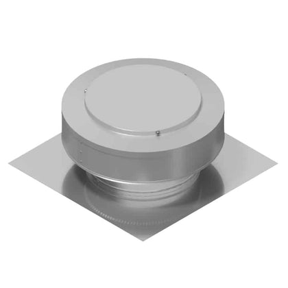 Static Vent - Round Back Roof Vent | 7" Diameter | 2" Tall Collar | Flat Flange | 38 Sq. In. NFA
