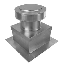 Static Vent 7" with Curb Mount Sub Base - Round Back Vent | 7" Diameter | 4" Tall Collar | 38 Sq. In. NFA - Active Ventilation Products