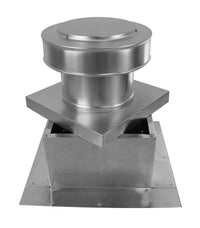 Static Vent 7" with Curb Mount Sub Base - Round Back Vent | 7" Diameter | 4" Tall Collar | 38 Sq. In. NFA - Active Ventilation Products