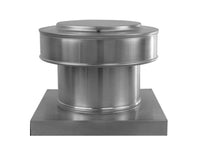 Static Vent 7" with Curb Mount Sub Base - Round Back Vent | 7" Diameter | 4" Tall Collar | 38 Sq. In. NFA - Active Ventilation Products