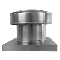 Static Vent 7" with Curb Mount Sub Base - Round Back Vent | 7" Diameter | 4" Tall Collar | 38 Sq. In. NFA - Active Ventilation Products