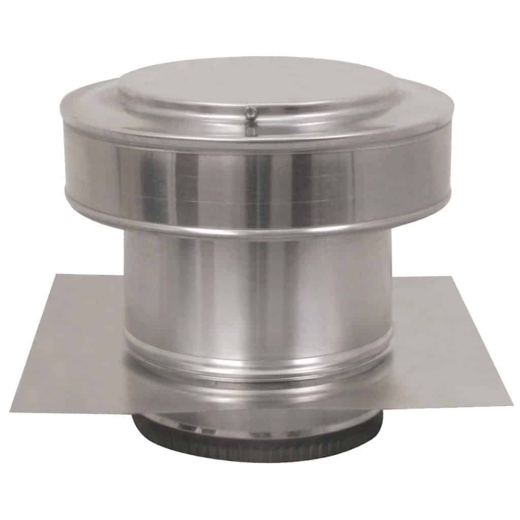 Model RBV-7-C4-TP | Round Back Vent |  7" Diameter | 4" Tall Collar  | Tail Pipe