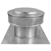 Static Vent - Round Back Roof Vent | 7" Diameter | 4" Tall Collar | Flat Flange | 38 Sq. In. NFA - Active Ventilation Products