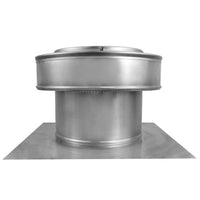 Static Vent - Round Back Roof Vent | 7" Diameter | 4" Tall Collar | Flat Flange | 38 Sq. In. NFA - Active Ventilation Products