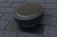 Static Vent - Round Back Roof Vent | 8" Diameter | 2" Tall Collar | Flat Flange | 50 Sq. In. NFA - Active Ventilation Products
