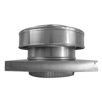 Model RBV - 8 - C2 - CMF - TP | Round Back Vent | 8" Diameter | " 2" Tall Collar | Curb Mount Flange | Tail Pipe - Active Ventilation Products