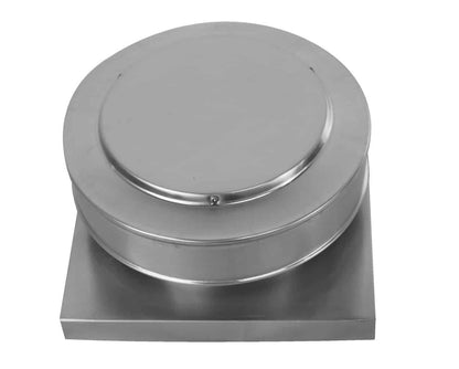 Model RBV-8-C2-CMF | Round Back Static Vent |  8" Diameter | 2" Tall Collar  |  50 Sq. In. NFA