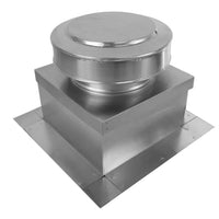 Static Vent 8" with Curb Mount Sub Base - Round Back Vent | 8" Diameter | 2" Tall Collar | 50 Sq. In. NFA - Active Ventilation Products