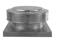 Static Vent 8" with Curb Mount Sub Base - Round Back Vent | 8" Diameter | 2" Tall Collar | 50 Sq. In. NFA - Active Ventilation Products