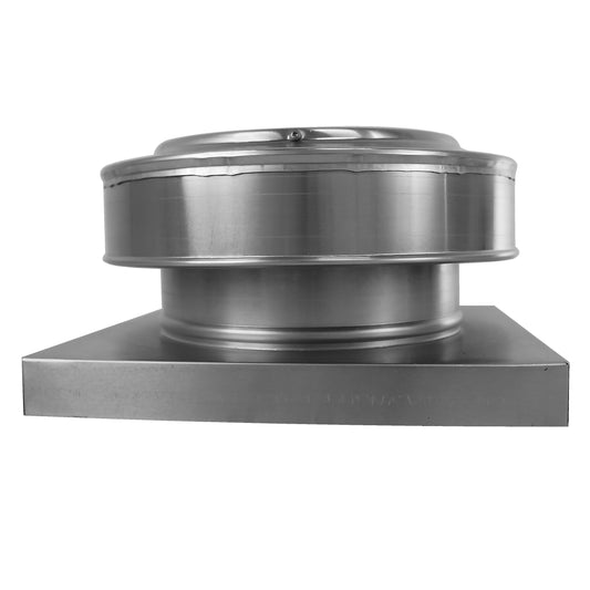 Static Vent with Curb Mount Sub Base - Round Back Vent |  8" Diameter | 2" Tall Collar  |  50 Sq. In. NFA