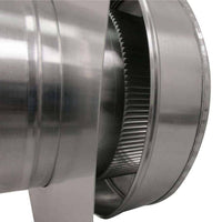 Model RBV - 8 - C2 - TP | Round Back Vent | 8" Diameter | 2" Tall Collar | Tail Pipe - Active Ventilation Products