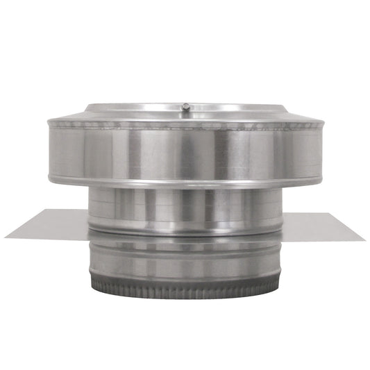 Model RBV-8-C2-TP | Round Back Vent |  8" Diameter | 2" Tall Collar  | Tail Pipe