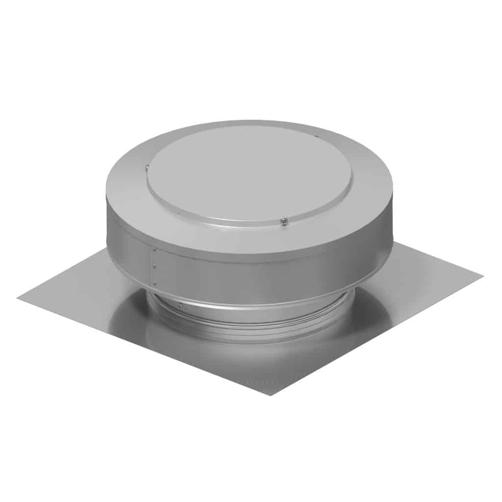 Model RBV-8-C2 | Round Back Roof Vent | 8" Diameter | 2" Tall Collar | Flat Flange | 50 Sq. In. NFA