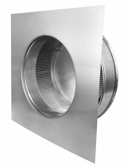 Model RBV-8-C2 | Round Back Roof Vent | 8" Diameter | 2" Tall Collar | Flat Flange | 50 Sq. In. NFA