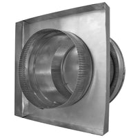 Model RBV - 8 - C4 - CMF - TP | Round Back Vent | 8" Diameter | " 4" Tall Collar | Curb Mount Flange | Tail Pipe - Active Ventilation Products