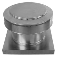 Model RBV - 8 - C4 - CMF - TP | Round Back Vent | 8" Diameter | " 4" Tall Collar | Curb Mount Flange | Tail Pipe - Active Ventilation Products