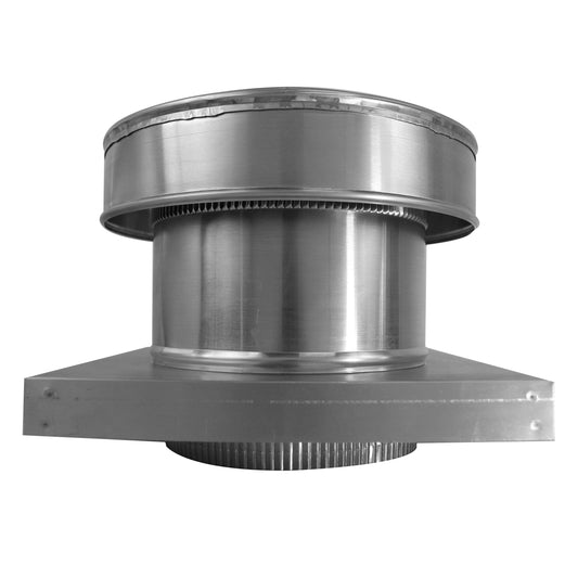 Model RBV-8-C4-CMF-TP | Round Back Vent  |  8" Diameter | " 4" Tall Collar  | Curb Mount Flange  |  Tail Pipe