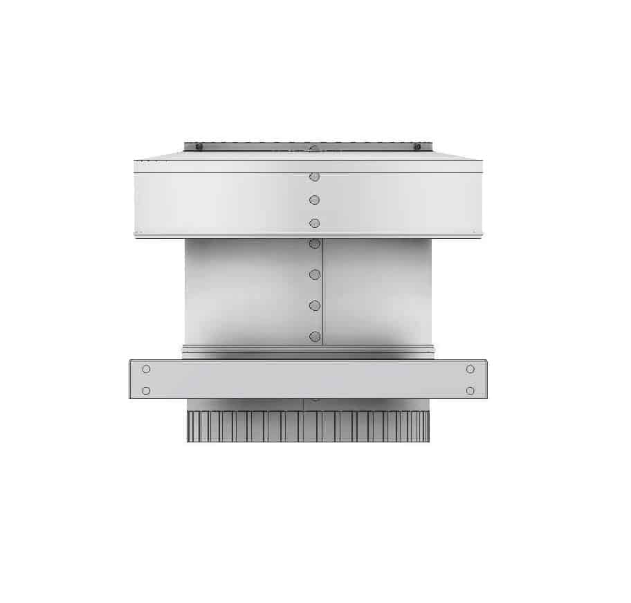 Model RBV-8-C4-CMF-TP | Round Back Vent  |  8" Diameter | " 4" Tall Collar  | Curb Mount Flange  |  Tail Pipe