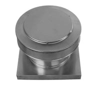 Static Vent 8" with Curb Mount Sub Base - Round Back Vent | 8" Diameter | 4" Tall Collar | 50 Sq. In. NFA - Active Ventilation Products