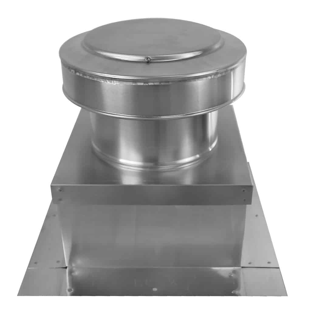 Model RBV-8-C4-CMF | Round Back Static Vent |  8" Diameter | 4" Tall Collar  |  50 Sq. In. NFA