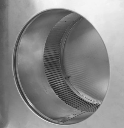 Model RBV-8-C4-CMF | Round Back Static Vent |  8" Diameter | 4" Tall Collar  |  50 Sq. In. NFA