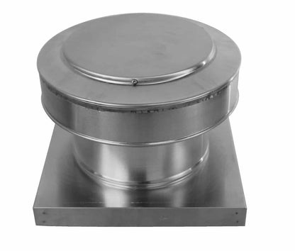 Model RBV-8-C4-CMF | Round Back Static Vent |  8" Diameter | 4" Tall Collar  |  50 Sq. In. NFA