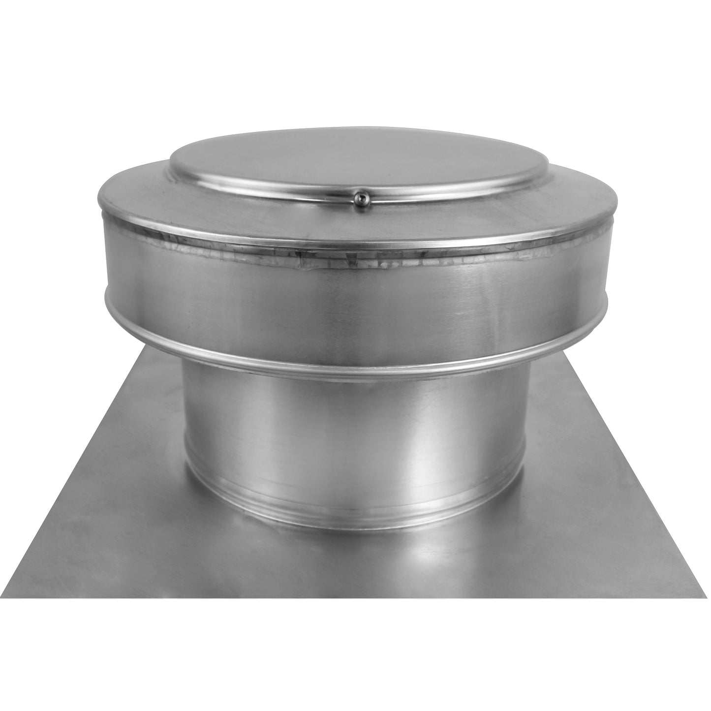 Model RBV-8-C4 | Round Back Roof Vent | 8" Diameter | 4" Tall Collar | Flat Flange | 50 Sq. In. NFA