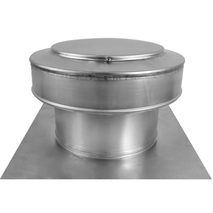 Model RBV-8-C4 | Round Back Roof Vent | 8" Diameter | 4" Tall Collar | Flat Flange | 50 Sq. In. NFA