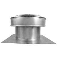 Static Vent - Round Back Roof Vent | 8" Diameter | 4" Tall Collar | Flat Flange | 50 Sq. In. NFA - Active Ventilation Products