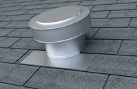 Static Vent - Round Back Roof Vent | 8" Diameter | 4" Tall Collar | Flat Flange | 50 Sq. In. NFA - Active Ventilation Products